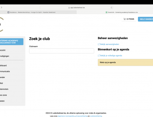 Nieuw : Je eigen login & overzicht in ons nieuw inschrijvingsprogramma